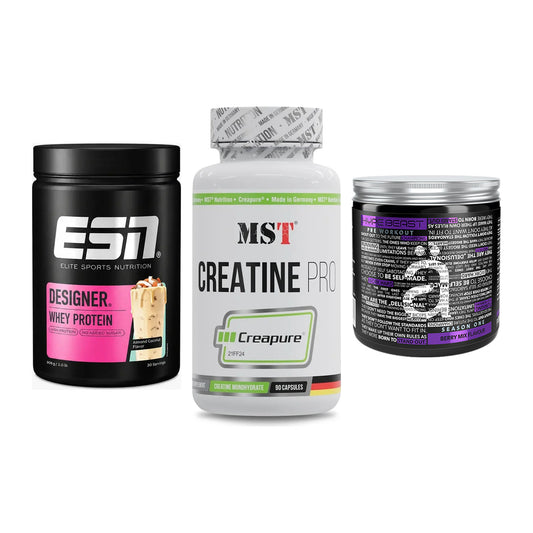 Einsteiger-Set: ESN Designer + MST Creatine Pro + Nanosupps Hype – alle enthaltenen Artikel