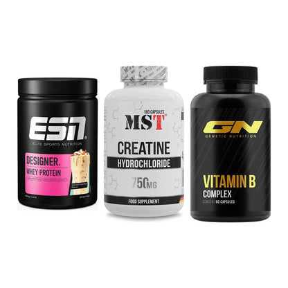 Einsteiger-Set: ESN Designer + MST Creatine HCL + GN Vitamin – alle enthaltenen Artikel