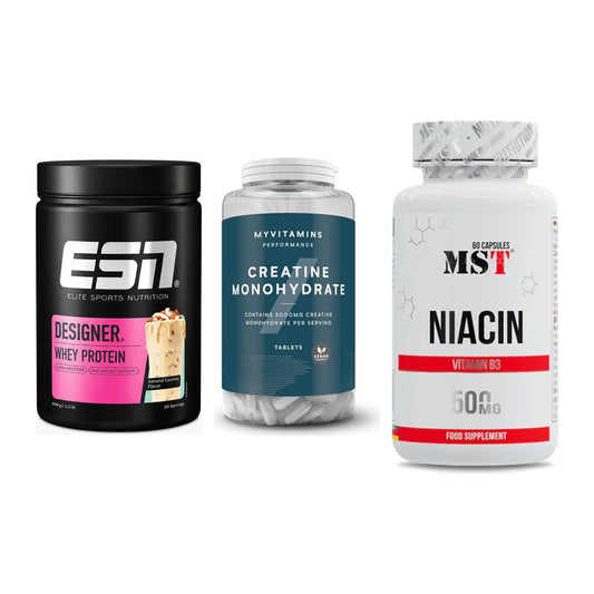 Einsteiger-Set: ESN Designer + MyProtein + MST Niacin – alle enthaltenen Artikel