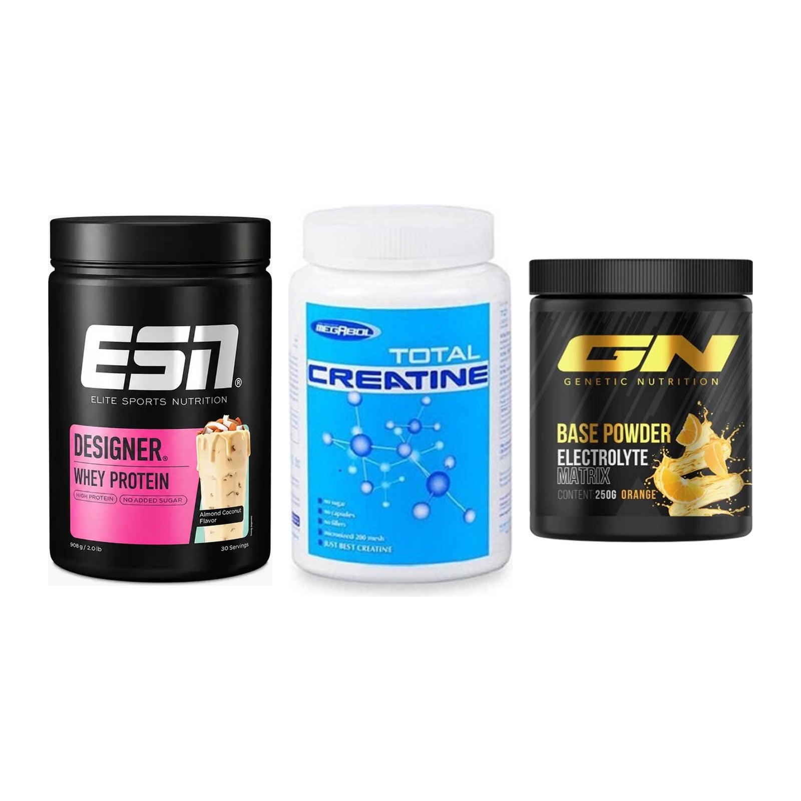 Einsteiger-Set: ESN Designer + Megabol Total + GN Base Powder – alle enthaltenen Artikel
