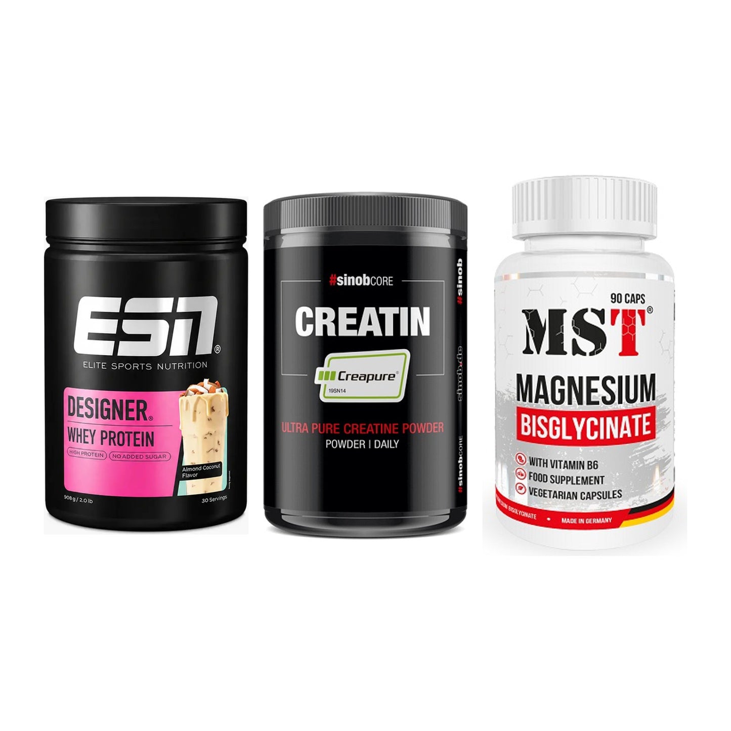Einsteiger-Set: ESN Designer + Sinob Creatin + MST Magnesium – alle enthaltenen Artikel