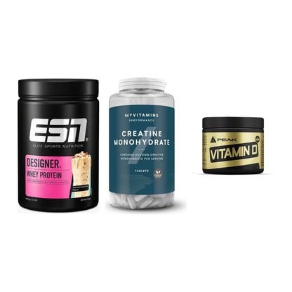 Einsteiger-Set: ESN Designer + MyProtein + Peak Vitamin D – alle enthaltenen Artikel