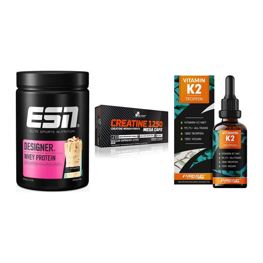 Einsteiger-Set: ESN Designer + Olimp Creatine + ProFuel Vitamin – alle enthaltenen Artikel