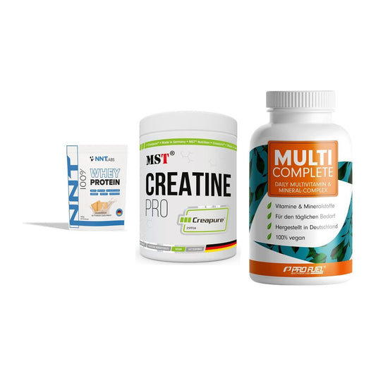 Einsteiger-Set: NNT Whey + MST Creatin Pro + ProFuel MULTI – alle enthaltenen Artikel