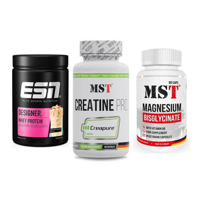 Einsteiger-Set: ESN Designer + MST Creatine Pro + MST Magnesium – alle enthaltenen Artikel