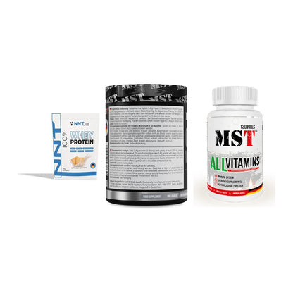 Einsteiger-Set: NNT Whey + MST Creatin + MST All Vitamins – alle enthaltenen Artikel