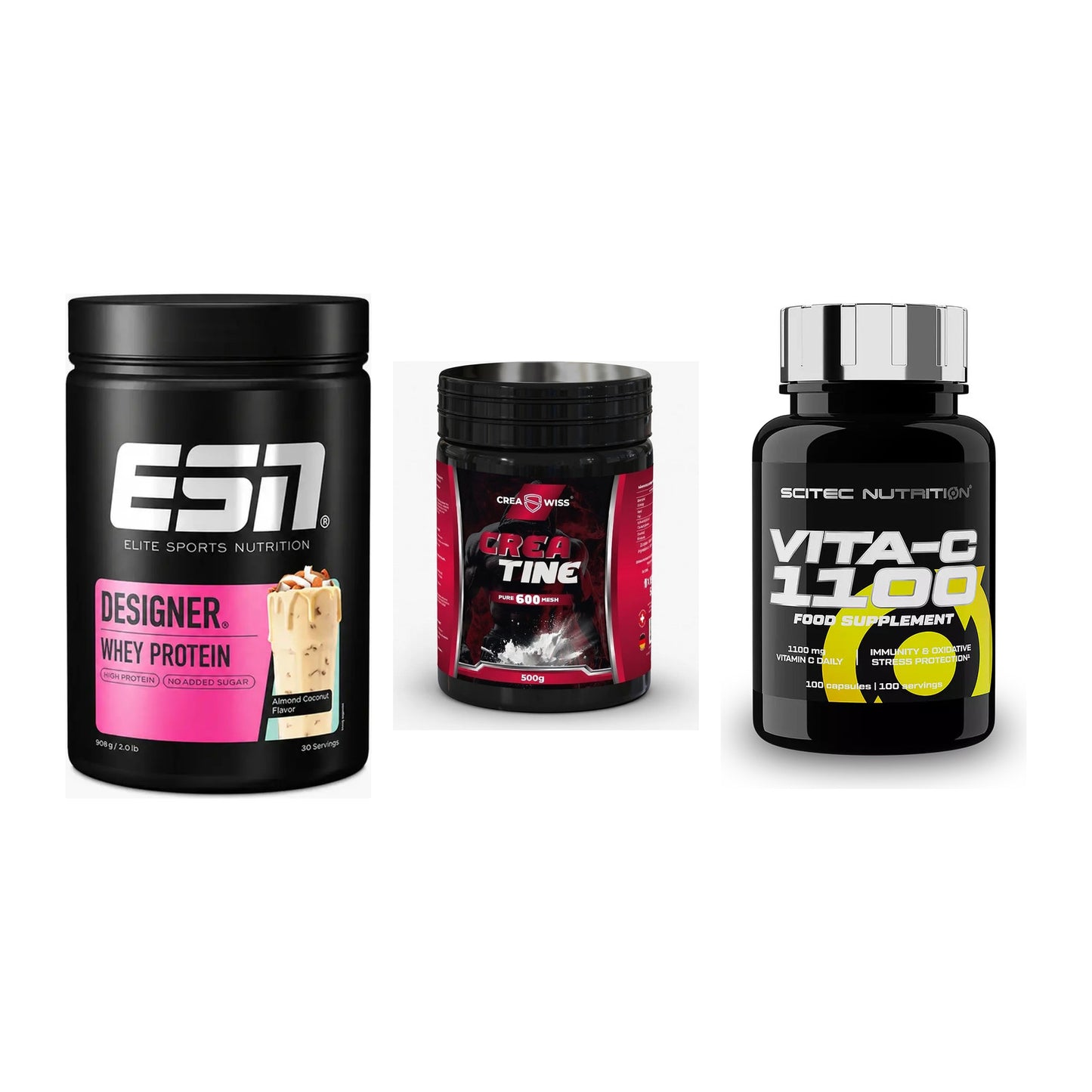 Einsteiger-Set: ESN Designer + CREASWISS + Scitec Vitamin C – alle enthaltenen Artikel