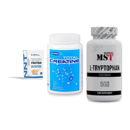 Einsteiger-Set: NNT Whey + Megabol Total + MST Tryptophan – alle enthaltenen Artikel