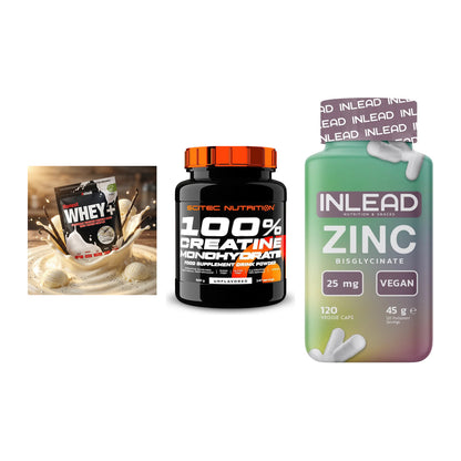 Einsteiger-Set: Sinob Honest + Scitec Creatine + INLEAD Zink – alle enthaltenen Artikel