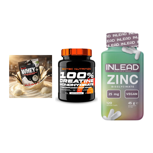 Einsteiger-Set: Sinob Honest + Scitec Creatine + INLEAD Zink – alle enthaltenen Artikel