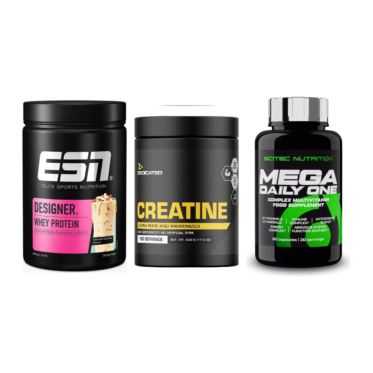 Einsteiger-Set: ESN Designer + Dedicated + Scitec Mega – alle enthaltenen Artikel