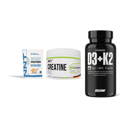 Einsteiger-Set: NNT Whey + MST Creatin Pro + Big Zone Vitamin – alle enthaltenen Artikel