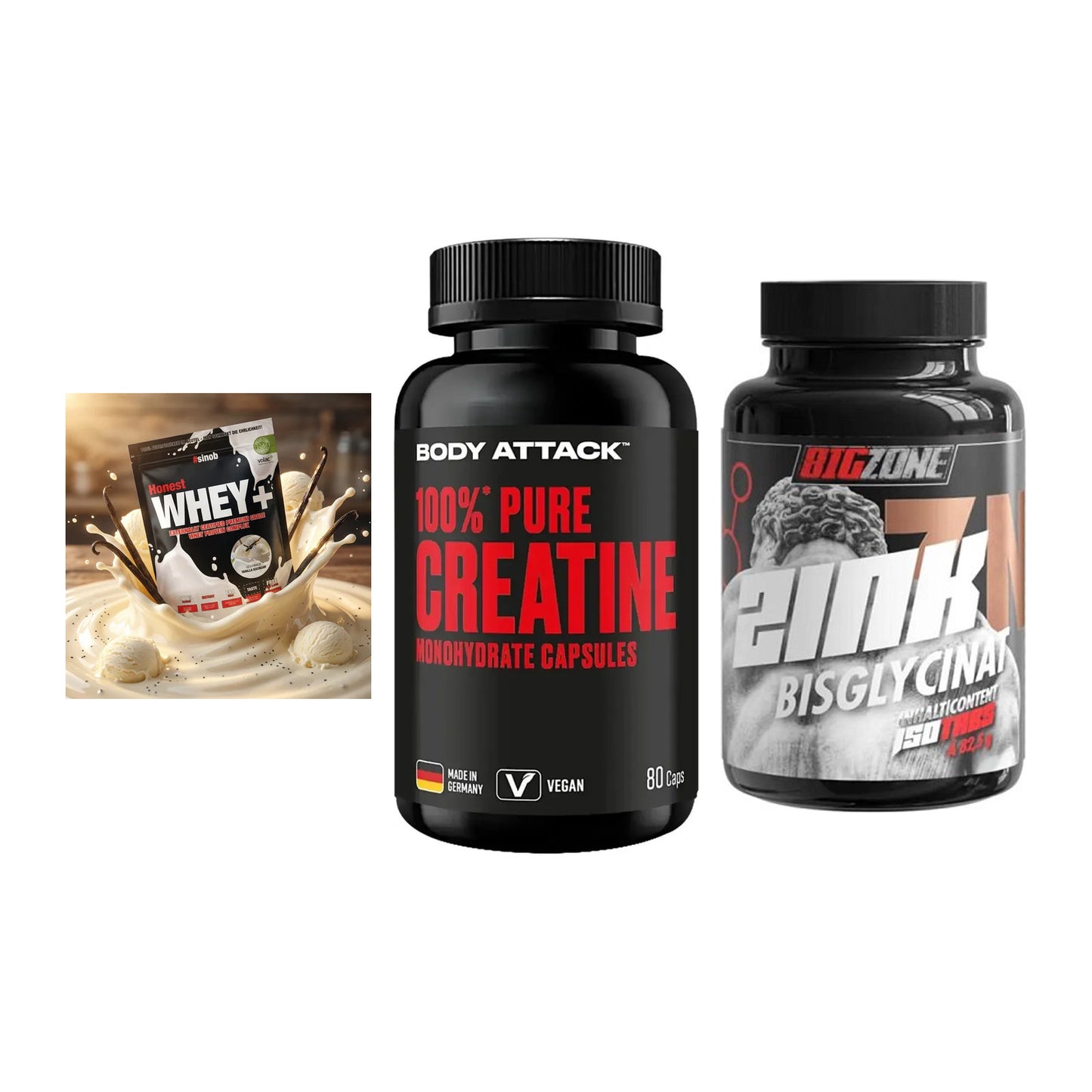 Einsteiger-Set: Sinob Honest + Body Attack 100% + Big Zone Zink – alle enthaltenen Artikel