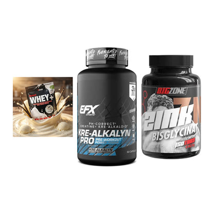 Einsteiger-Set: Sinob Honest + EFX Kre-Alkalyn + Big Zone Zink – alle enthaltenen Artikel