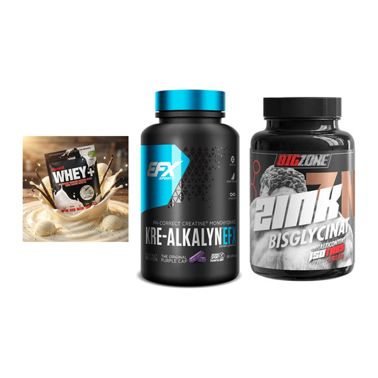 Einsteiger-Set: Sinob Honest + EFX Kre-Alkalyn + Big Zone Zink – alle enthaltenen Artikel