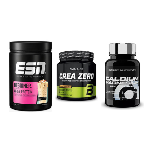 Einsteiger-Set: ESN Designer + BioTech Crea + Scitec Calcium – alle enthaltenen Artikel