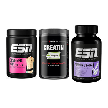 Einsteiger-Set: ESN Designer + Sinob Creatin + ESN Vitamin D3 – alle enthaltenen Artikel