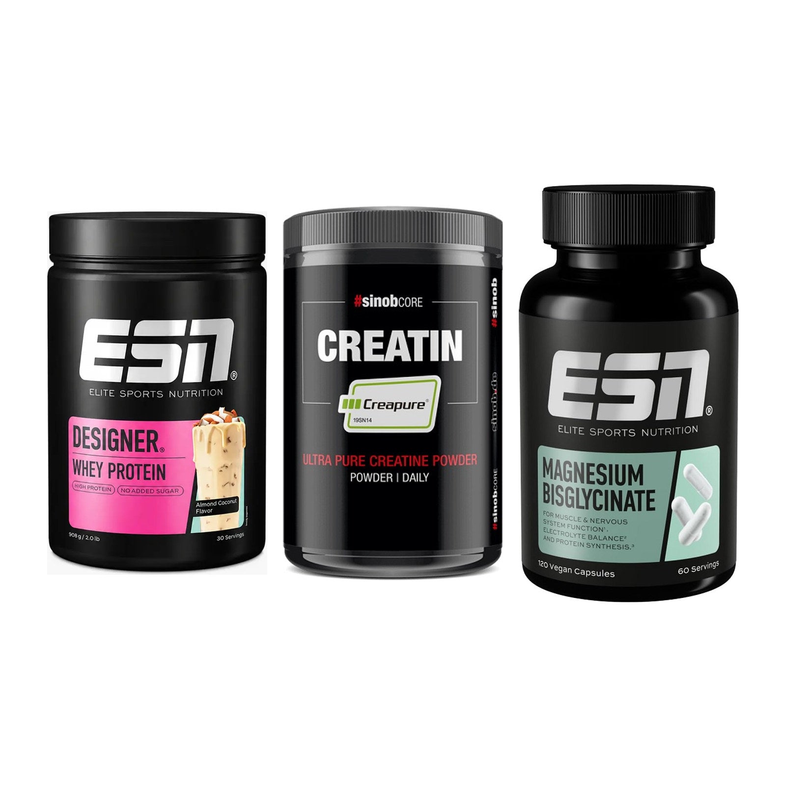 Einsteiger-Set: ESN Designer + Sinob Creatin + ESN Magnesium – alle enthaltenen Artikel