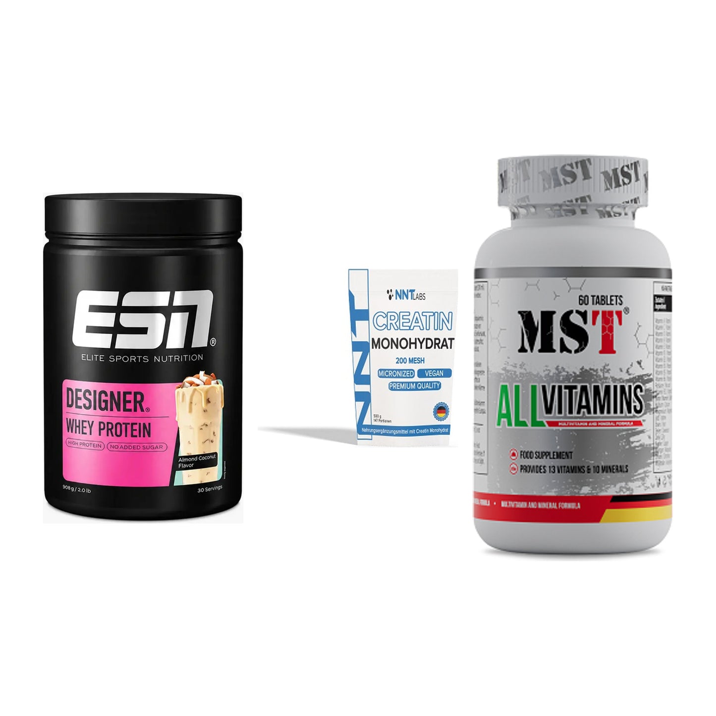 Einsteiger-Set: ESN Designer + NNT Creatin + MST All Vitamins – alle enthaltenen Artikel