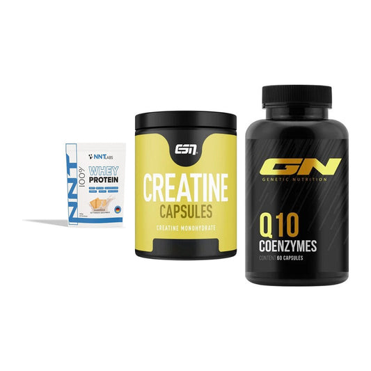 Einsteiger-Set: NNT Whey + ESN Ultrapure Creatine + GN Q10 Health Line – alle enthaltenen Artikel