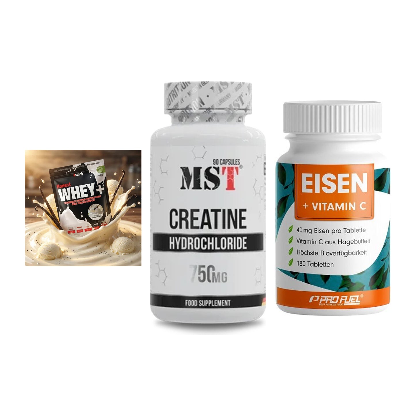 Einsteiger-Set: Sinob Honest + MST Creatin HCL + ProFuel EISEN – alle enthaltenen Artikel