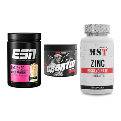 Einsteiger-Set: ESN Designer + Big Zone Creatin + MST Zinc Chelate – alle enthaltenen Artikel