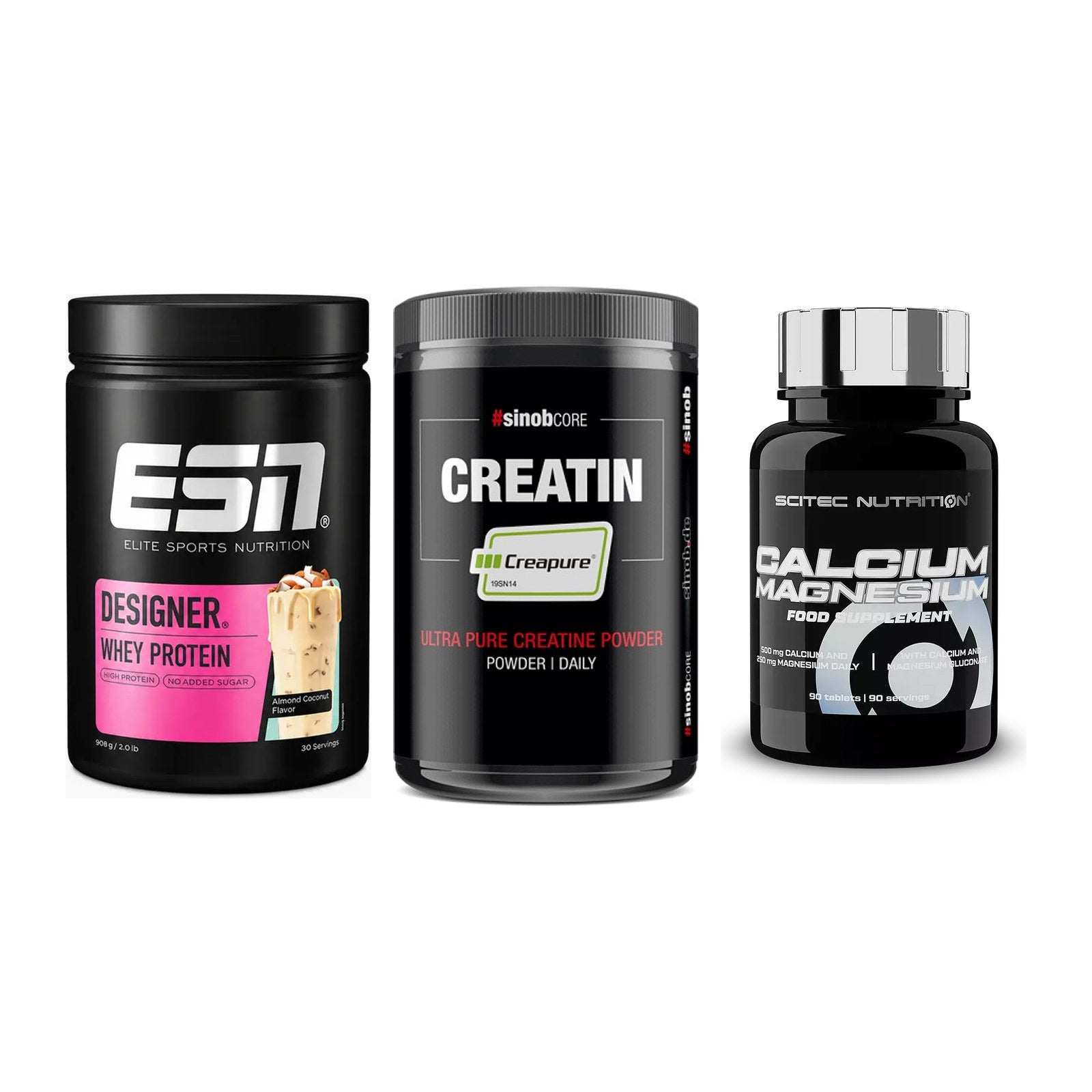 Einsteiger-Set: ESN Designer + Sinob Creatin + Scitec Calcium – alle enthaltenen Artikel