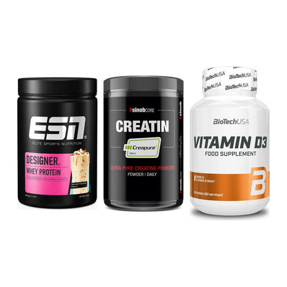 Einsteiger-Set: ESN Designer + Sinob Creatin + BioTech Vitamin – alle enthaltenen Artikel