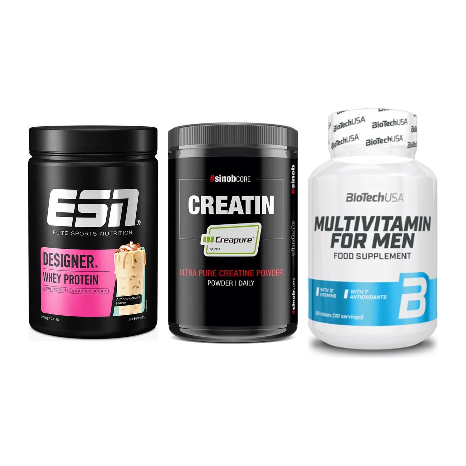 Einsteiger-Set: ESN Designer + Sinob Creatin + BioTech Multivit – alle enthaltenen Artikel