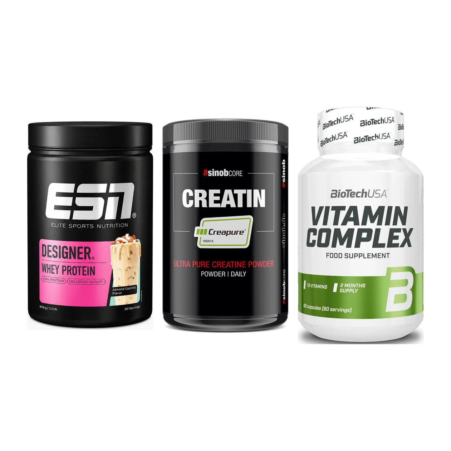 Einsteiger-Set: ESN Designer + Sinob Creatin + BioTech Vitamin – alle enthaltenen Artikel