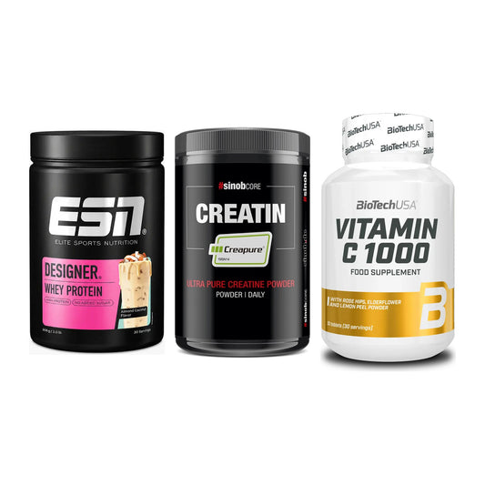 Einsteiger-Set: ESN Designer + Sinob Creatin + BioTech Vitamin – alle enthaltenen Artikel