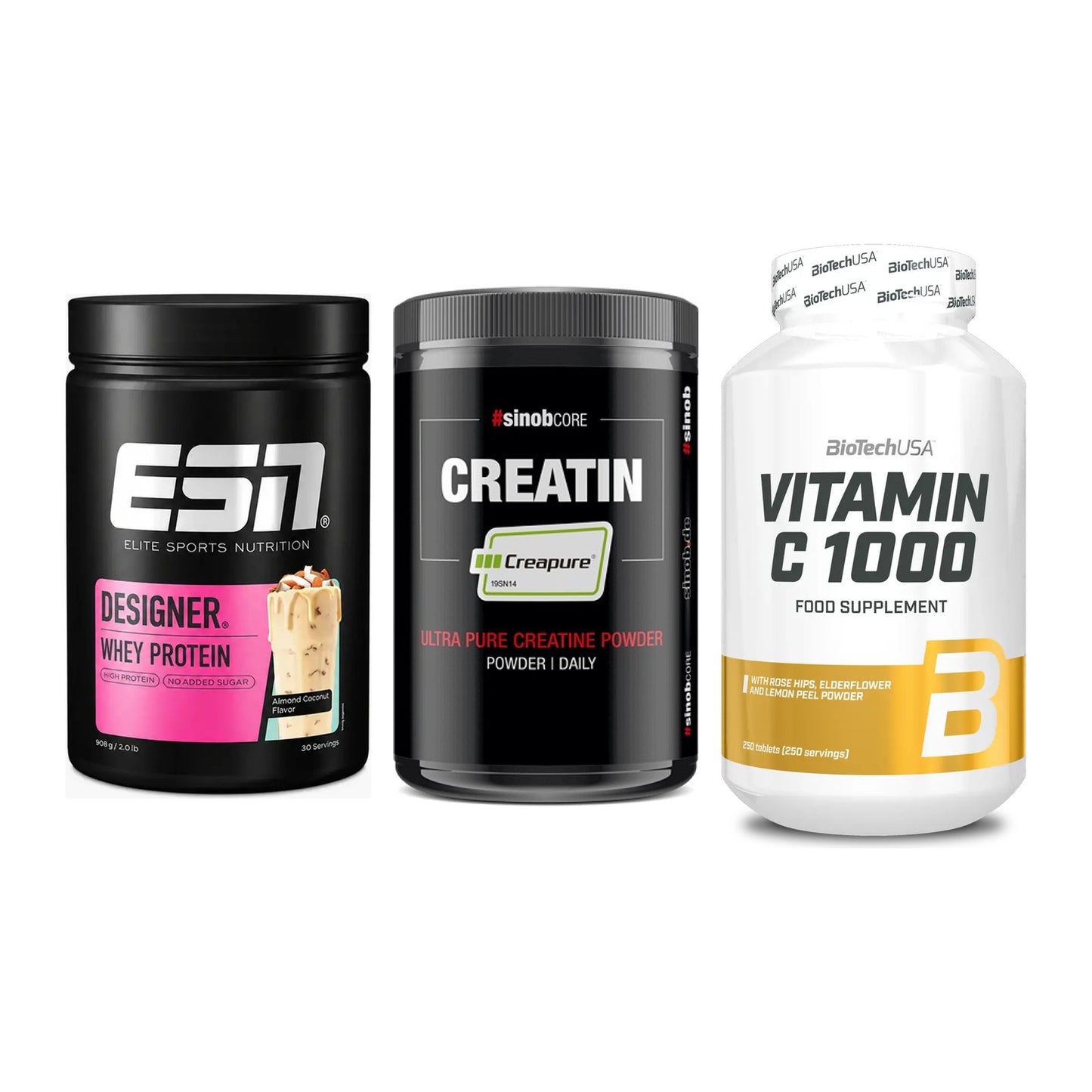 Einsteiger-Set: ESN Designer + Sinob Creatin + BioTech Vitamin – alle enthaltenen Artikel