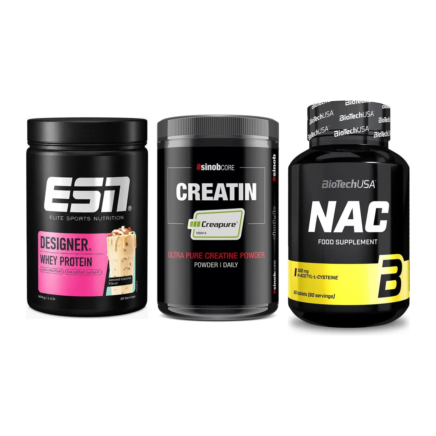 Einsteiger-Set: ESN Designer + Sinob Creatin + BioTech NAC – alle enthaltenen Artikel