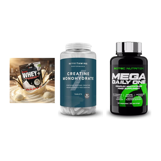 Einsteiger-Set: Sinob Honest + MyProtein + Scitec Mega – alle enthaltenen Artikel