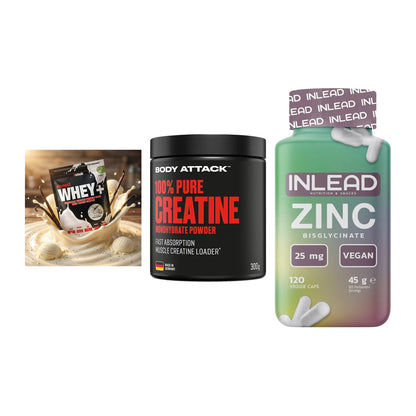 Einsteiger-Set: Sinob Honest + Body Attack 100% + INLEAD Zink – alle enthaltenen Artikel