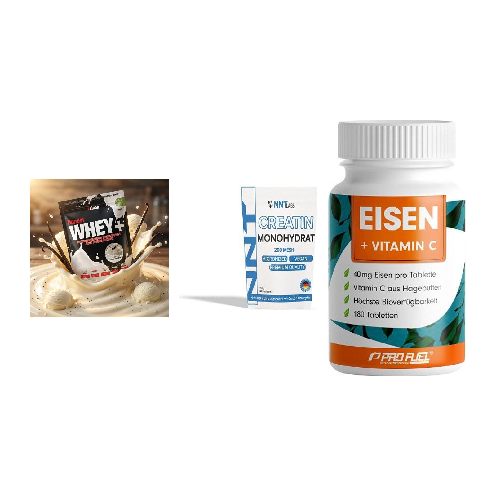 Einsteiger-Set: Sinob Honest + NNT Creatin + ProFuel EISEN – alle enthaltenen Artikel