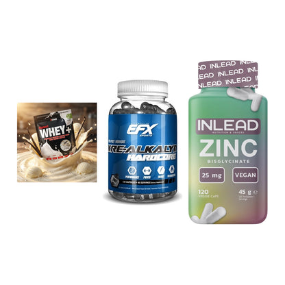 Einsteiger-Set: Sinob Honest + EFX Kre-Alkalyn + INLEAD Zink – alle enthaltenen Artikel