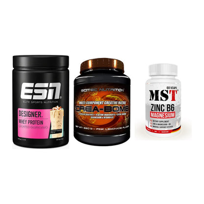 Einsteiger-Set: ESN Designer + Scitec Crea-Bomb + MST Zinc – alle enthaltenen Artikel
