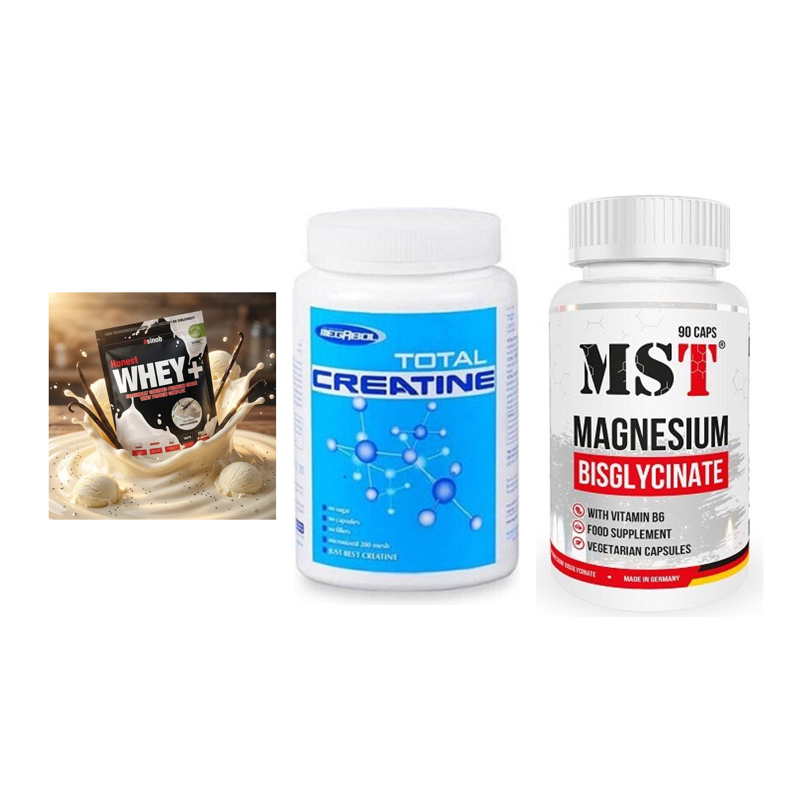 Einsteiger-Set: Sinob Honest + Megabol Total + MST Magnesium – alle enthaltenen Artikel