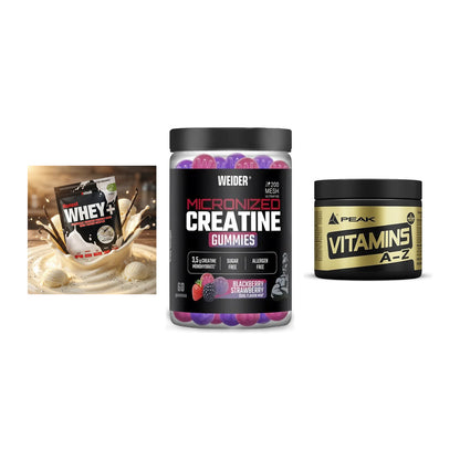 Einsteiger-Set: Sinob Honest + Weider Micronize + Peak Vitamin A-Z – alle enthaltenen Artikel