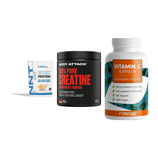 Einsteiger-Set: NNT Whey + Body Attack 100% + ProFuel Vitamin – alle enthaltenen Artikel