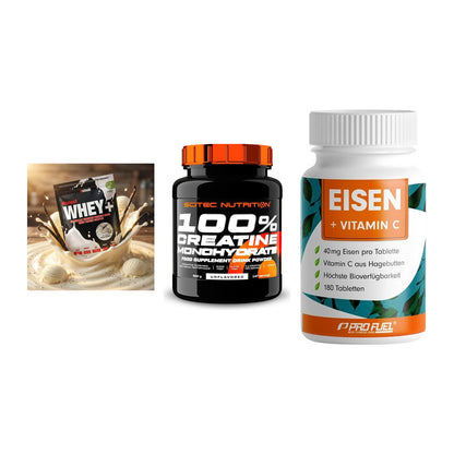 Einsteiger-Set: Sinob Honest + Scitec Creatine + ProFuel EISEN – alle enthaltenen Artikel