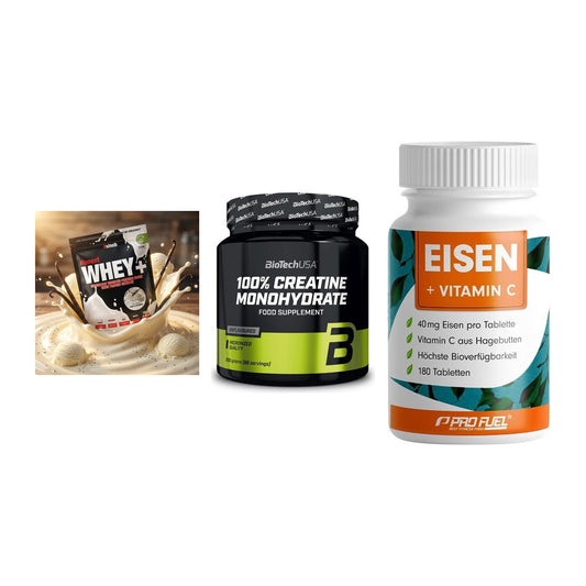 Einsteiger-Set: Sinob Honest + BioTech Creatine + ProFuel EISEN – alle enthaltenen Artikel