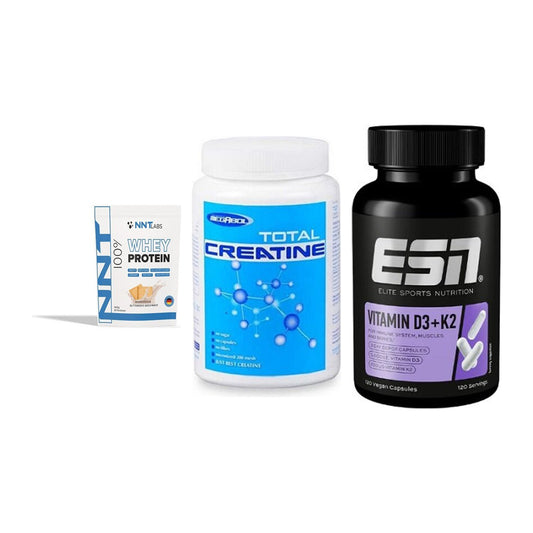 Einsteiger-Set: NNT Whey + Megabol Total + ESN Vitamin D3 – alle enthaltenen Artikel