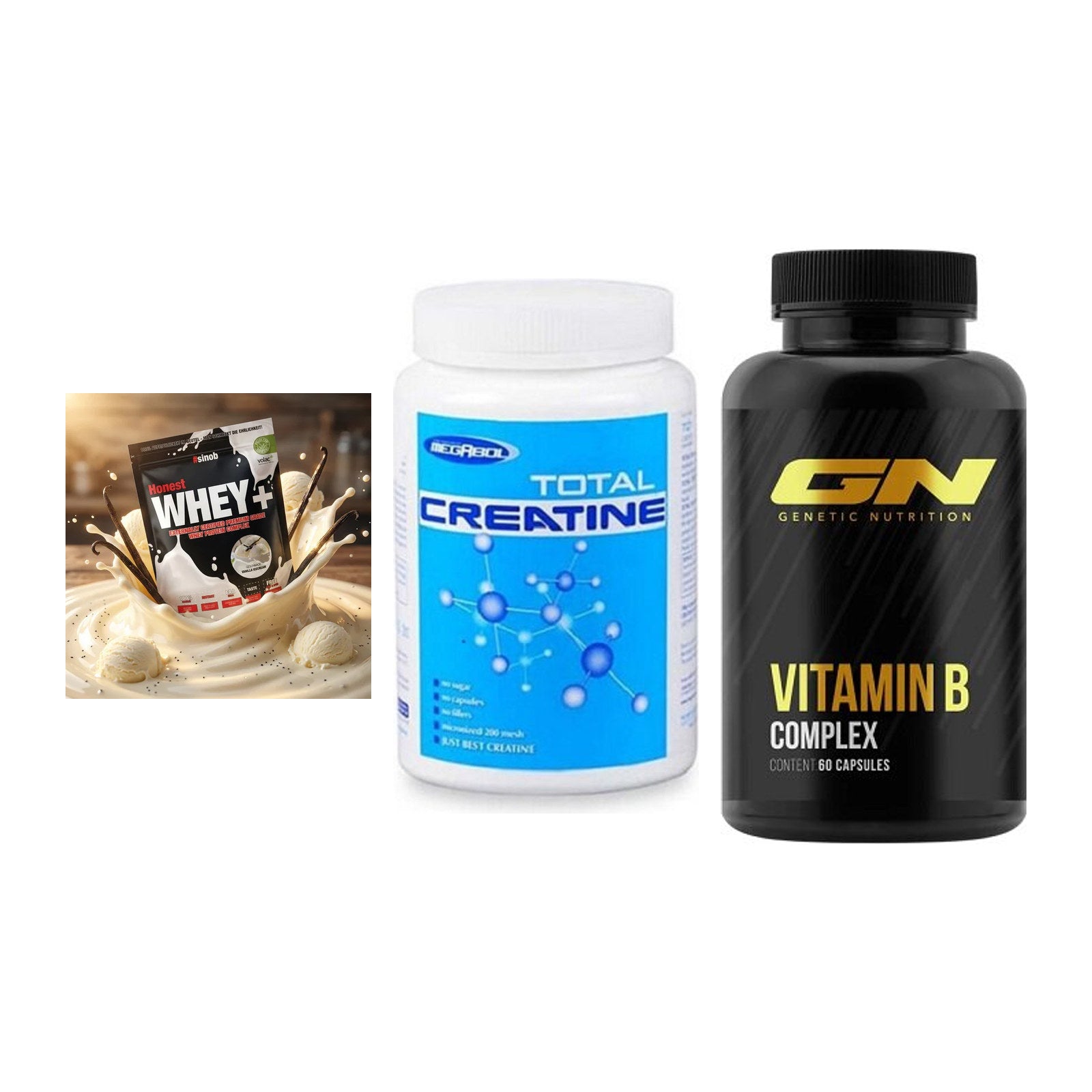 Einsteiger-Set: Sinob Honest + Megabol Total + GN Vitamin – alle enthaltenen Artikel