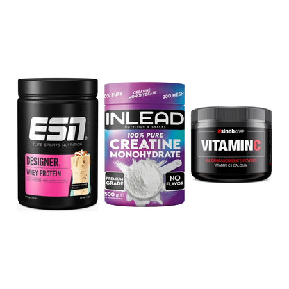 Einsteiger-Set: ESN Designer + INLEAD Creatine + Sinob Vitamin C – alle enthaltenen Artikel