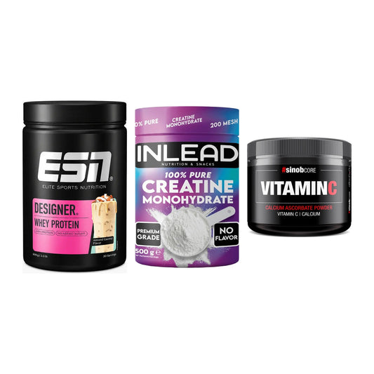 Einsteiger-Set: ESN Designer + INLEAD Creatine + Sinob Vitamin C – alle enthaltenen Artikel