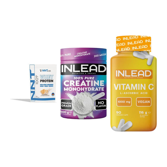 Einsteiger-Set: NNT Whey + INLEAD Creatine + INLEAD Vitamin C – alle enthaltenen Artikel