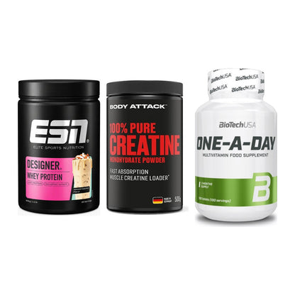 Einsteiger-Set: ESN Designer + Body Attack 100% + BioTech One A – alle enthaltenen Artikel
