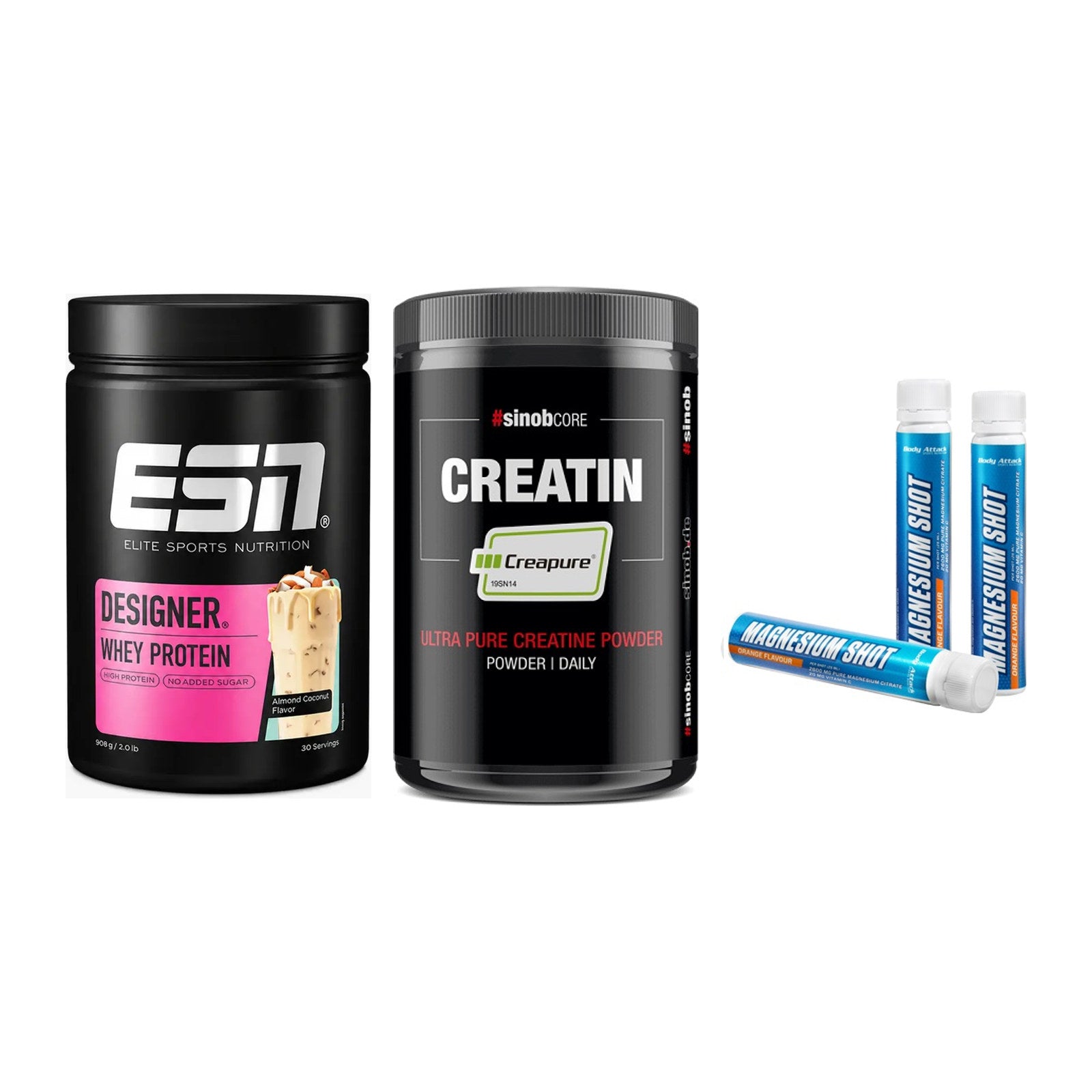 Einsteiger-Set: ESN Designer + Sinob Creatin + Body Attack – alle enthaltenen Artikel